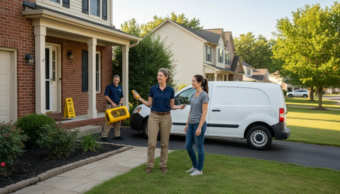 Water restoration image for Dehumidification And Cleanup Services in North Hampton, OH